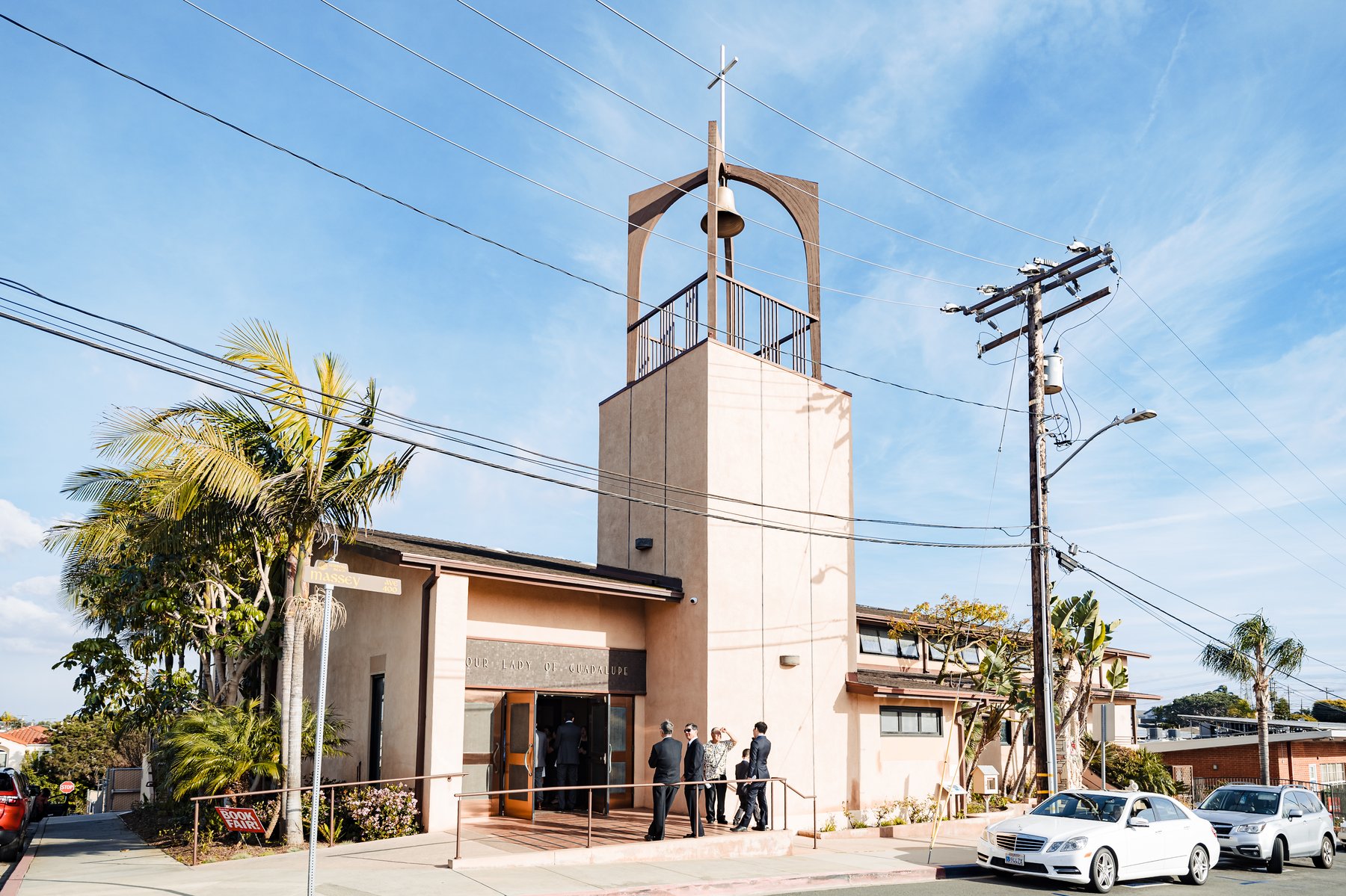 Exterior of Our Lady of Guadalupe Catholic Church in Hermosa Beach, California