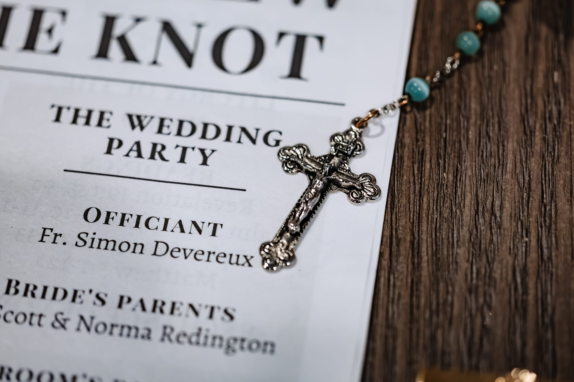 Matthew and Maya's Catholic wedding at St. Mary's Star of the Sea in La Jolla — detail from the morning before the Mass