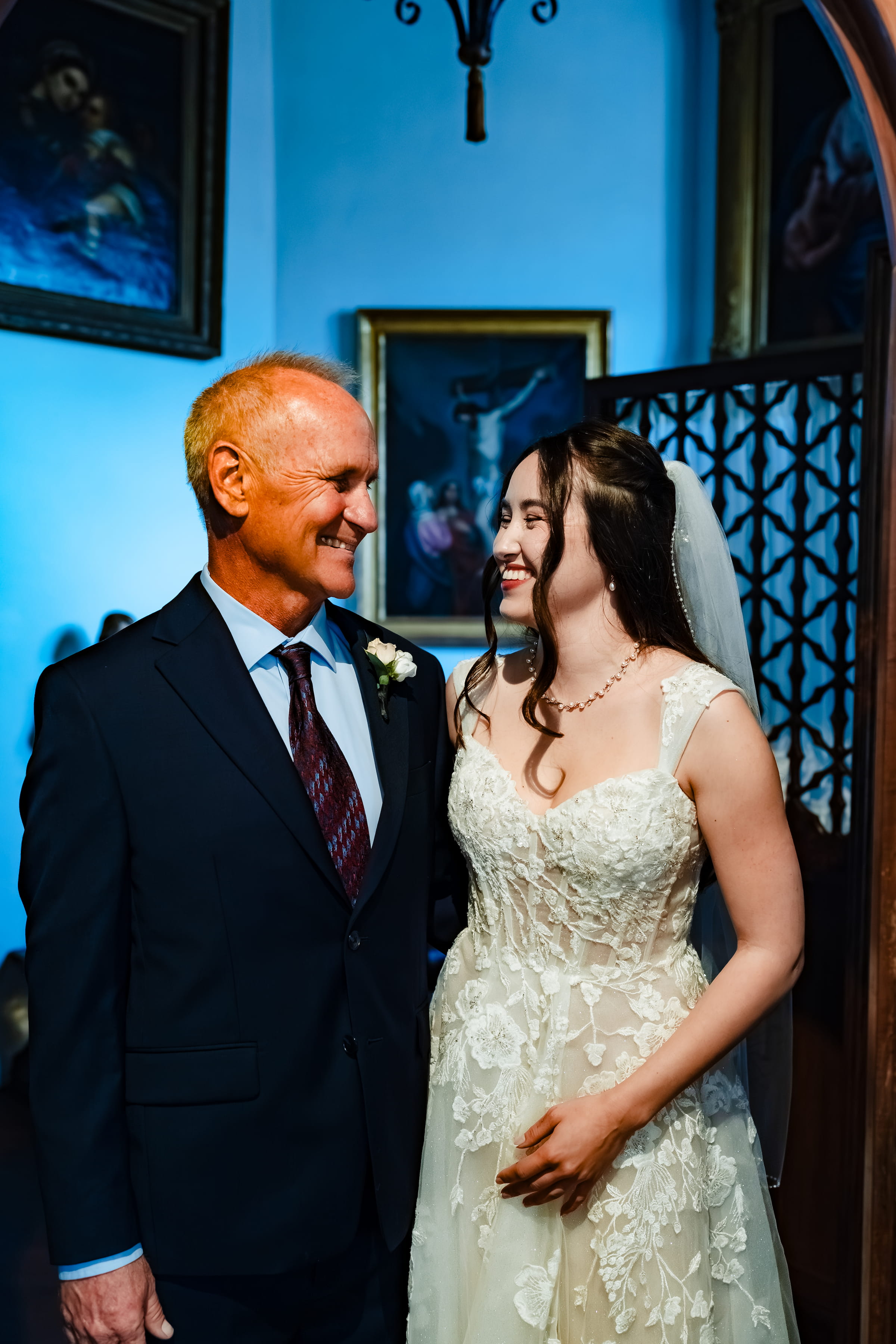 Matthew and Maya's Catholic wedding at St. Mary's Star of the Sea in La Jolla — the processional