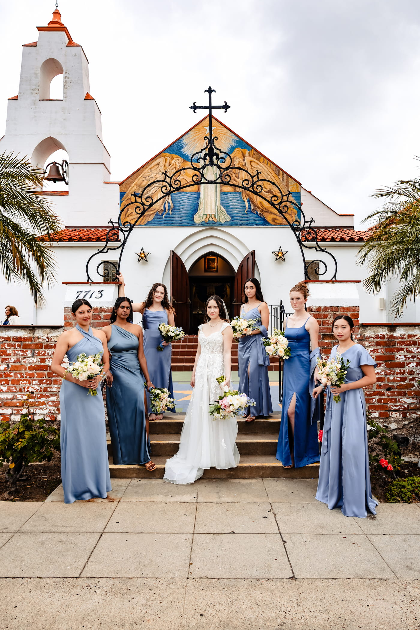 Matthew and Maya's Catholic wedding at St. Mary's Star of the Sea in La Jolla — wedding portrait on the California coast