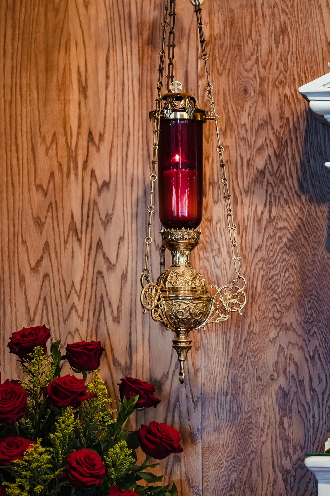 The high altar of an FSSP Traditional Latin Mass parish set for a convalidation