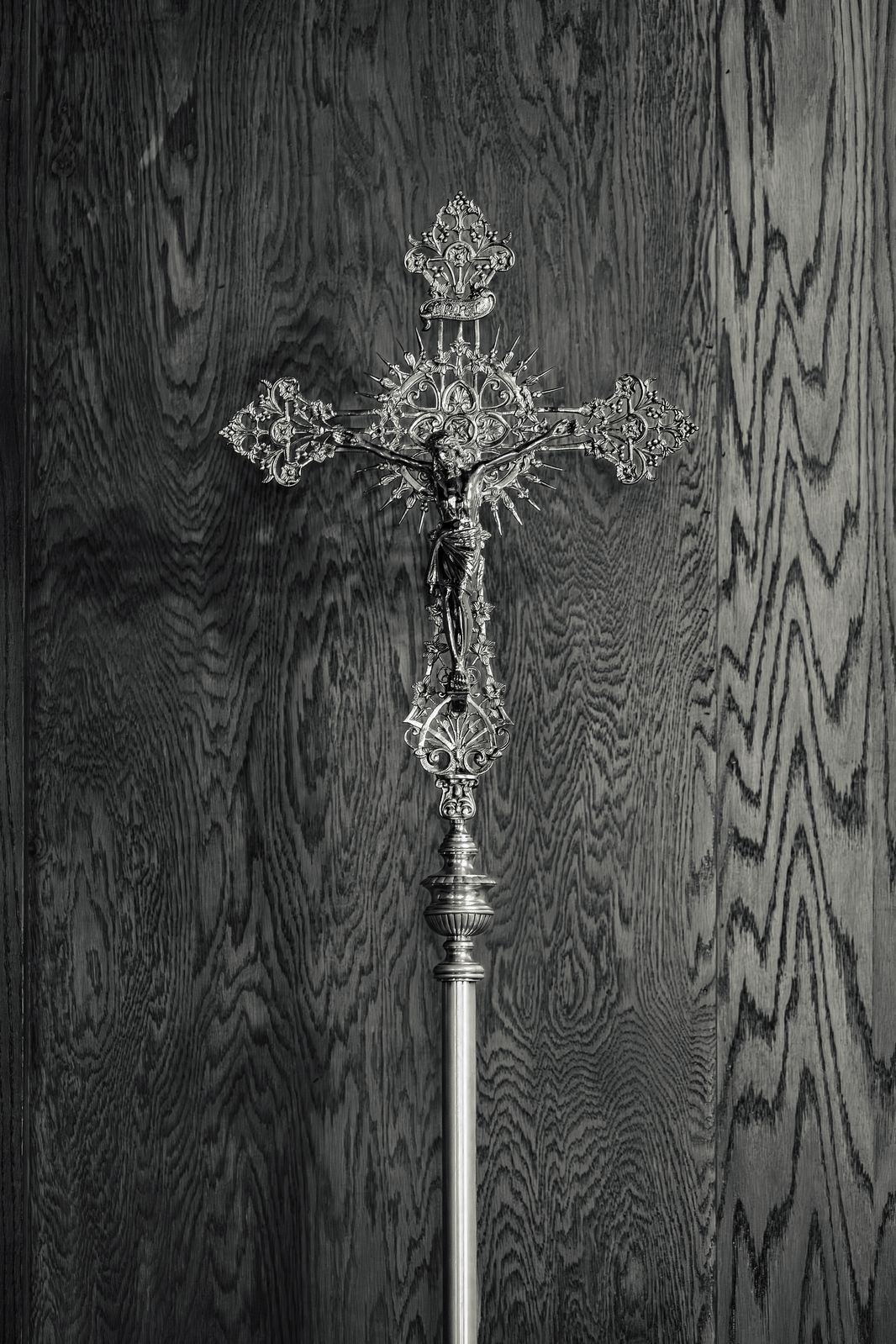 The sanctuary lamp burning beside the altar