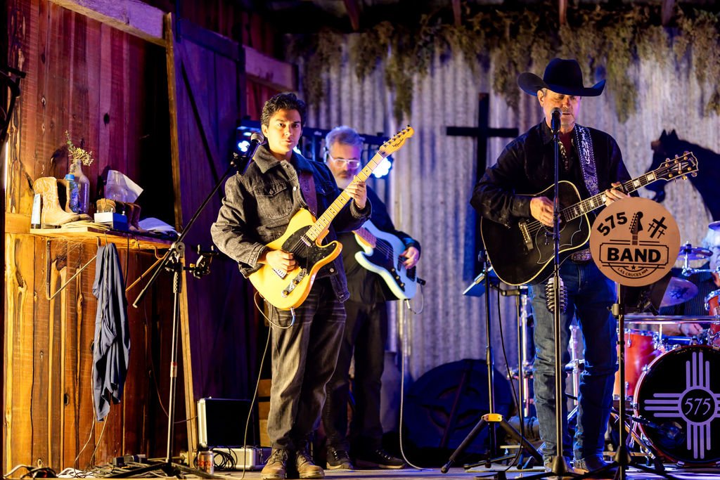 The live band playing on the Wooten Tootin stage