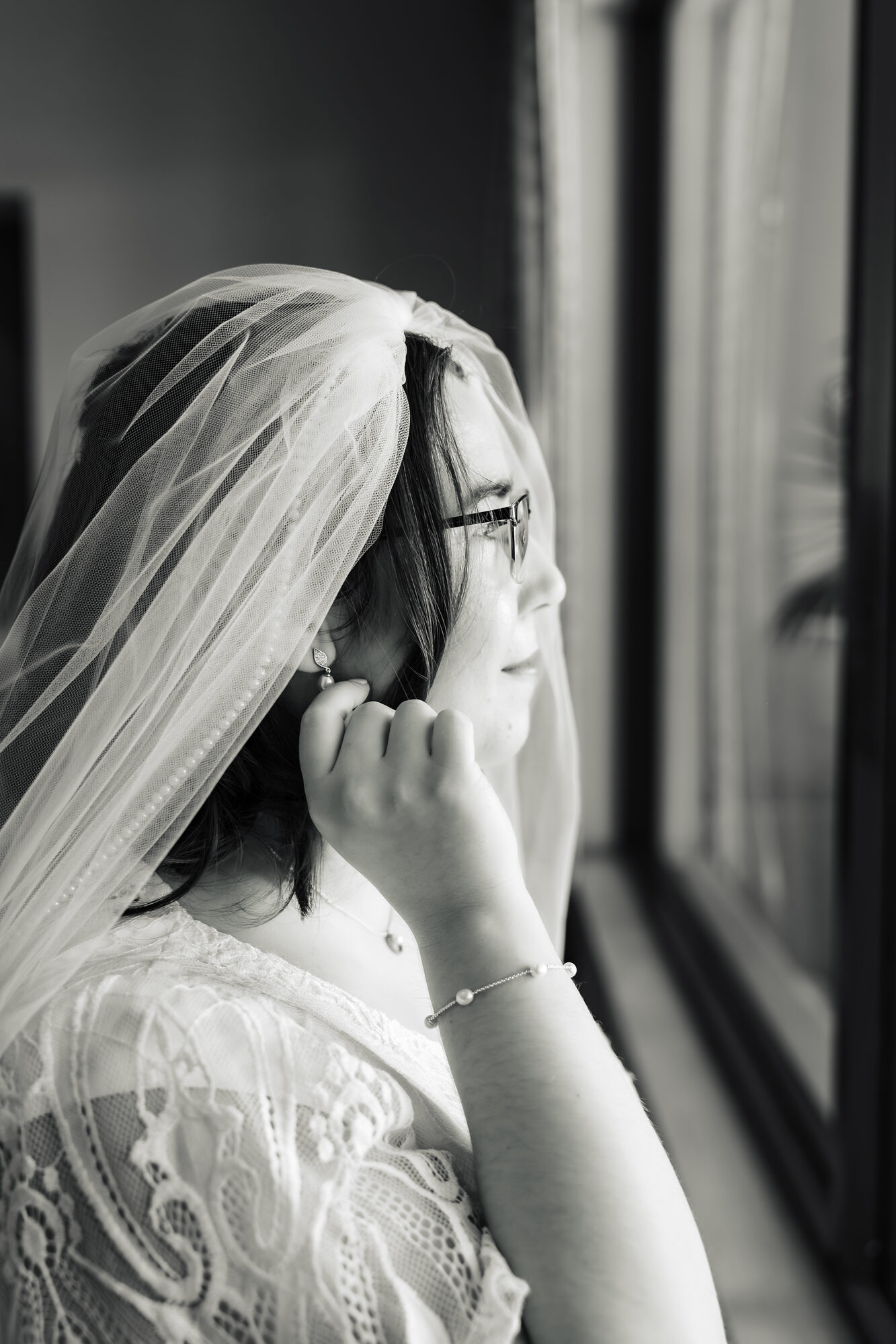 Bridal details before the Valentine's Day Nuptial Mass in Hermosa Beach