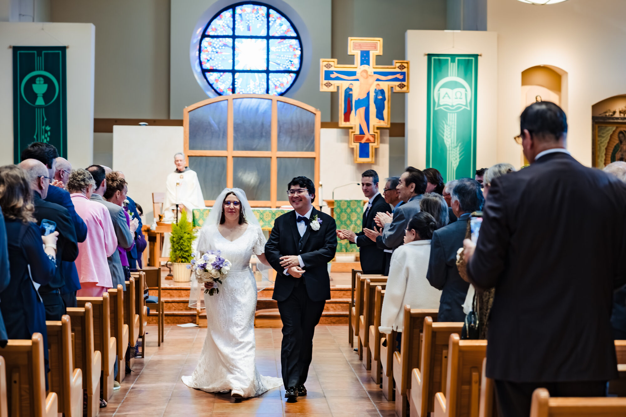 Recessional as Brett and Kristen leave the sanctuary as husband and wife