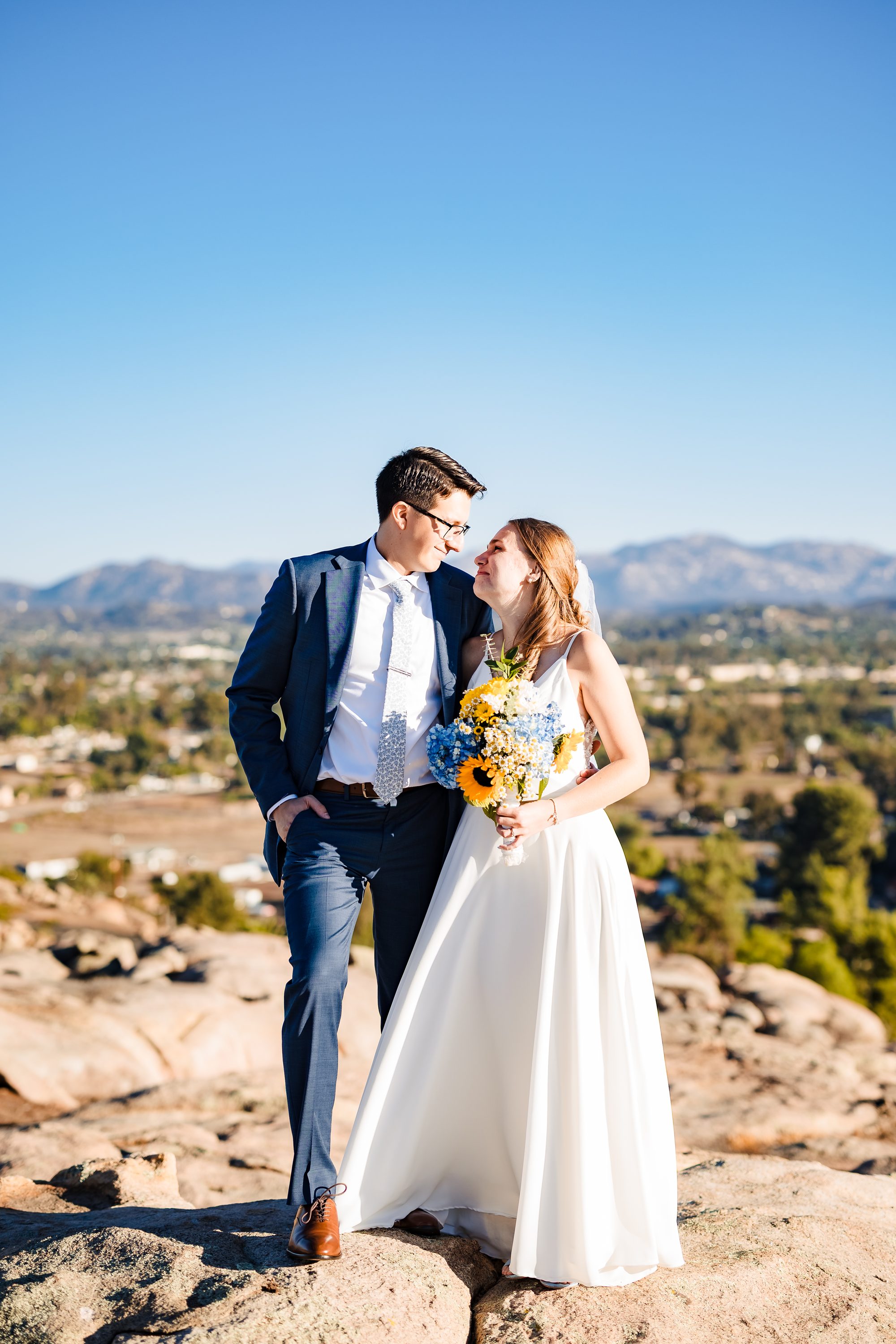 The couple kneels before the altar during the liturgy