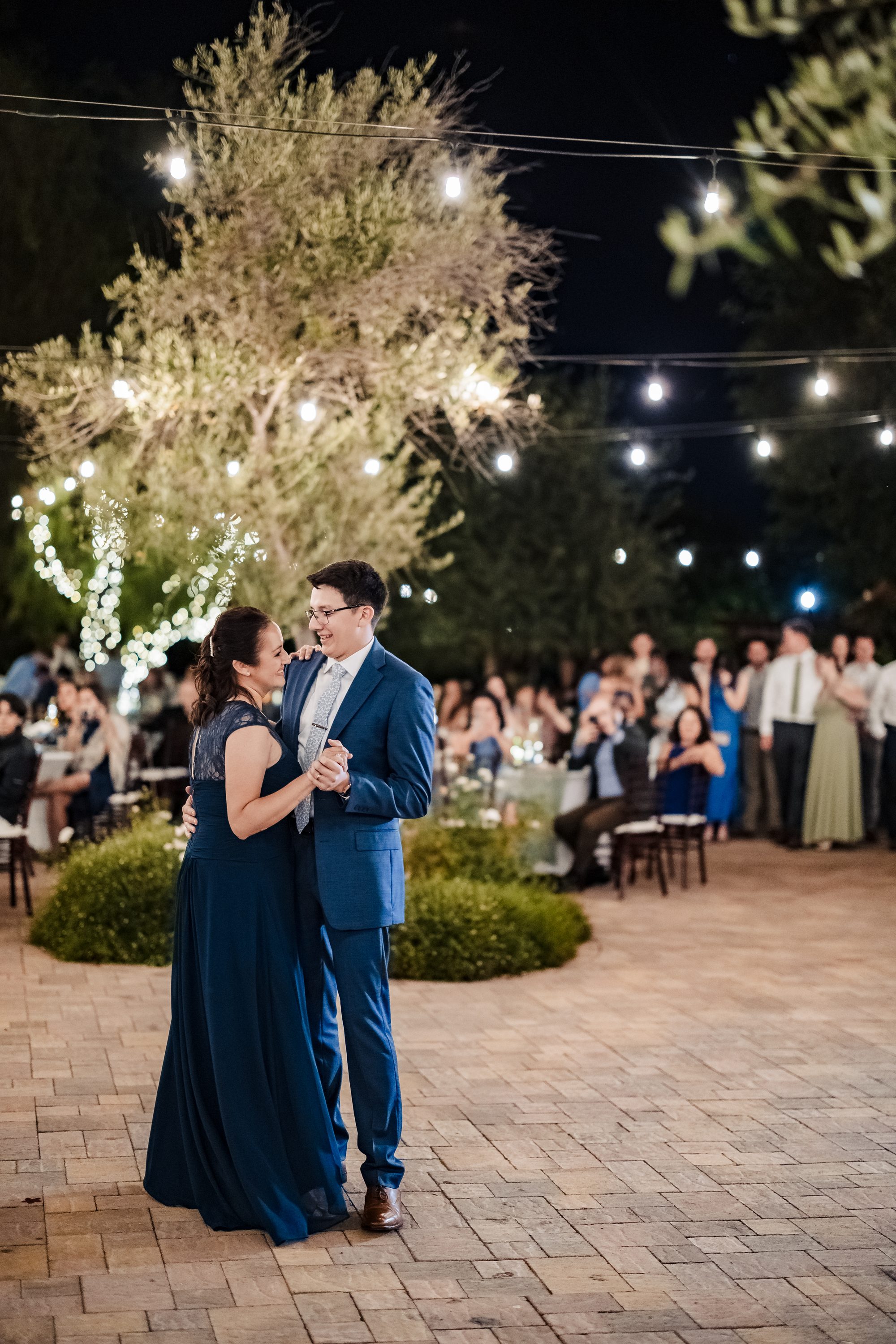 Laughter during the wedding toasts