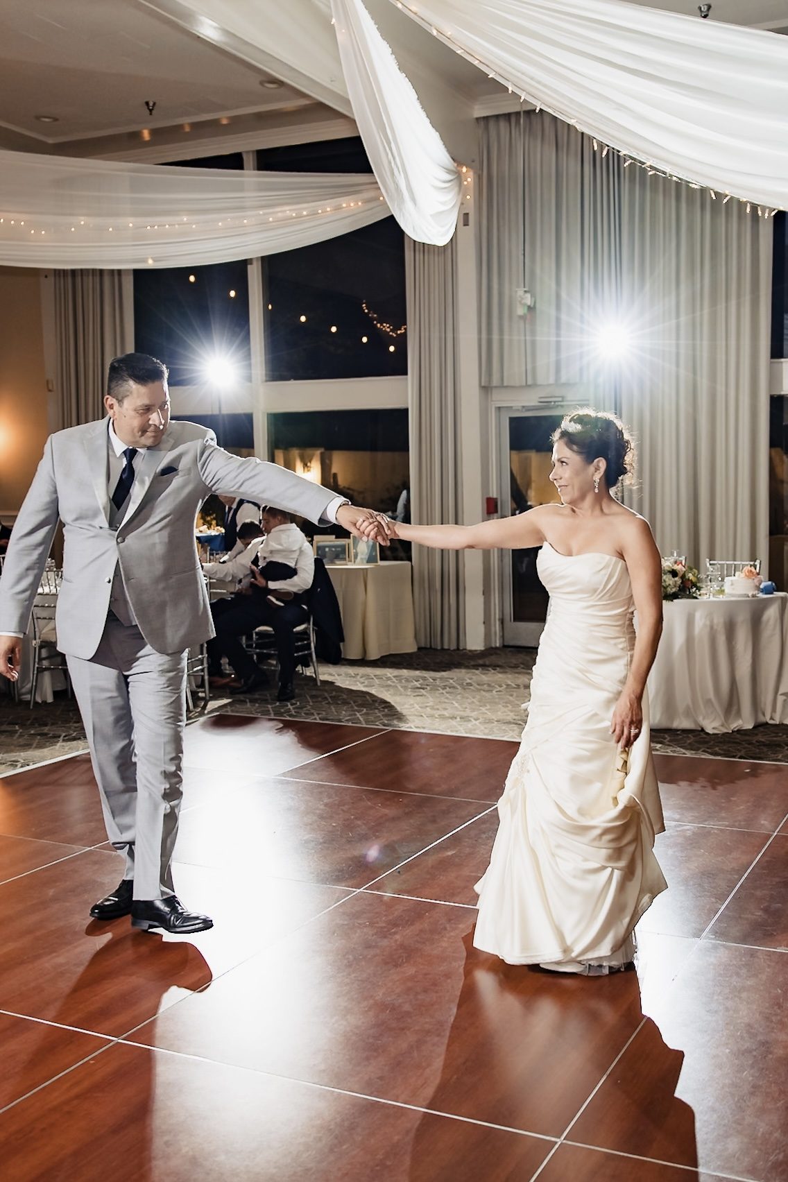 Joe twirling Victoria across the dance floor at The Odyssey, Granada Hills