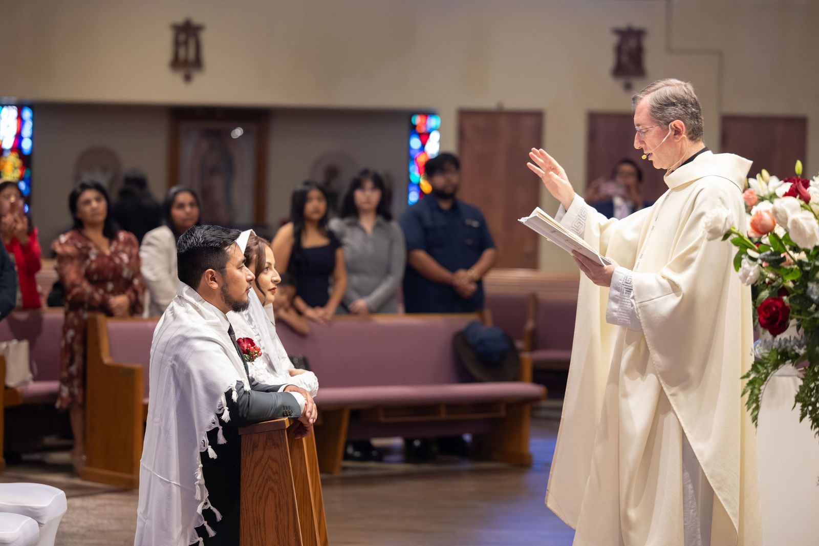 The nuptial blessing during a Neocatechumenal Way wedding Mass